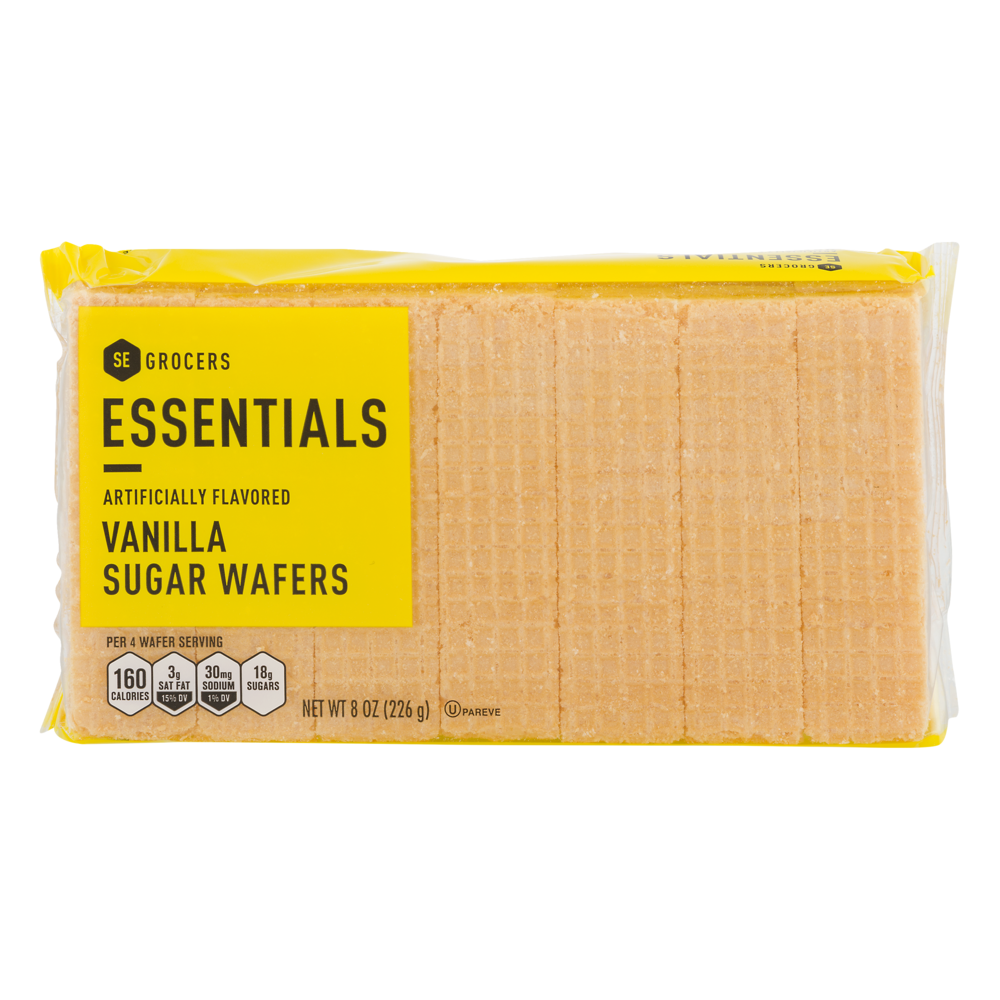 slide 1 of 1, Essentials Vanilla Sugar Wafers, 8 oz