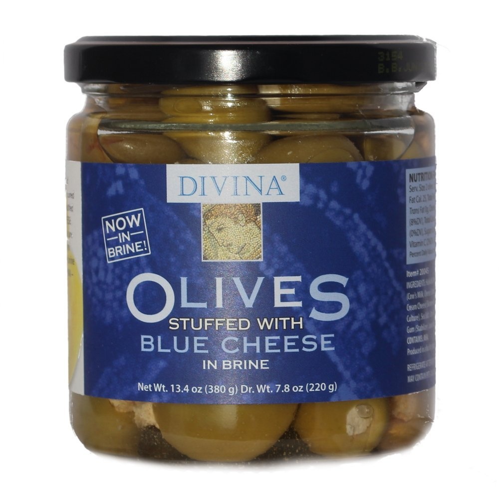 slide 1 of 1, Divina Blue Cheese Stuffed Olives, 5.6 oz