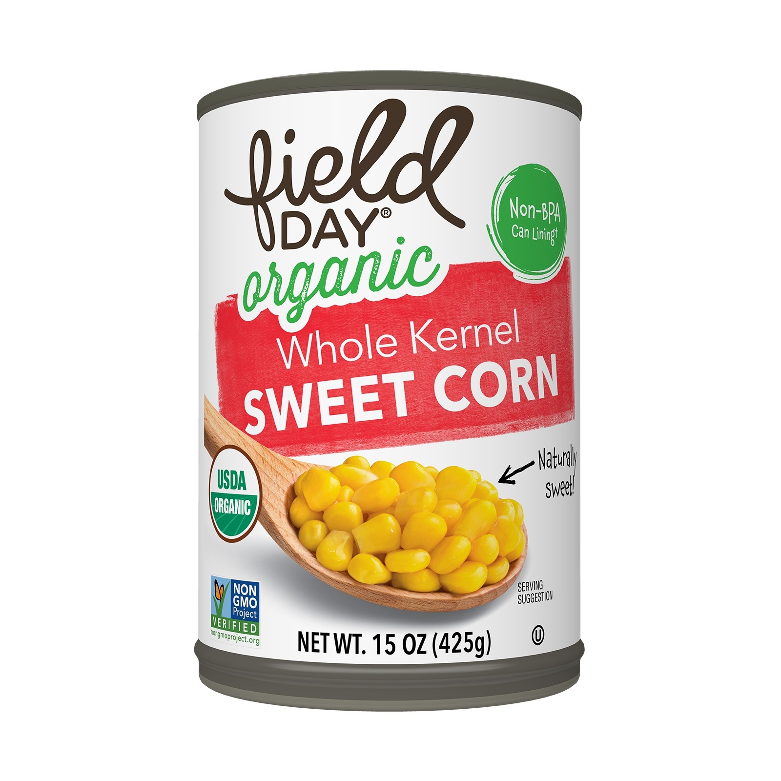 slide 1 of 1, Field Day Organic Whole Kernal Sweet Corn, 1 ct