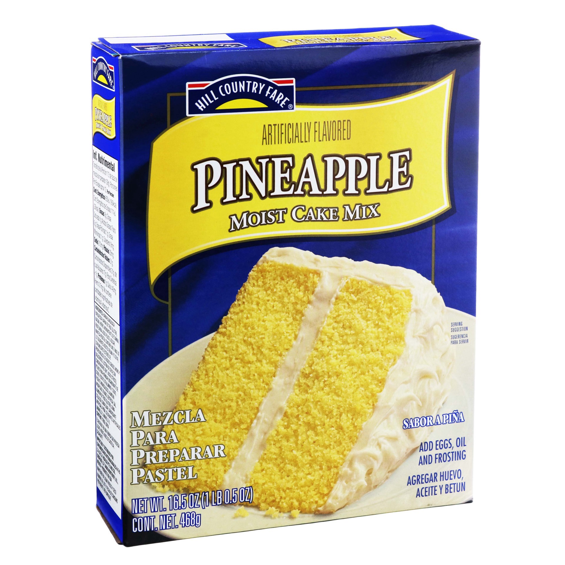 slide 1 of 1, Hill Country Fare Moist Pineapple Cake Mix, 16.5 oz
