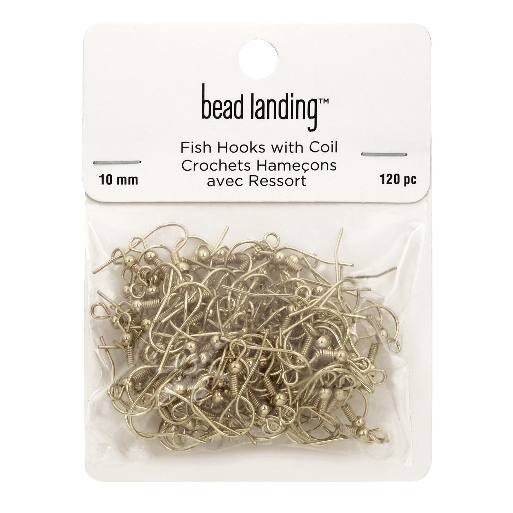 slide 2 of 2, 10mm Fish Hooks With Coil, 120ct. By Bead Landing, 10mm
