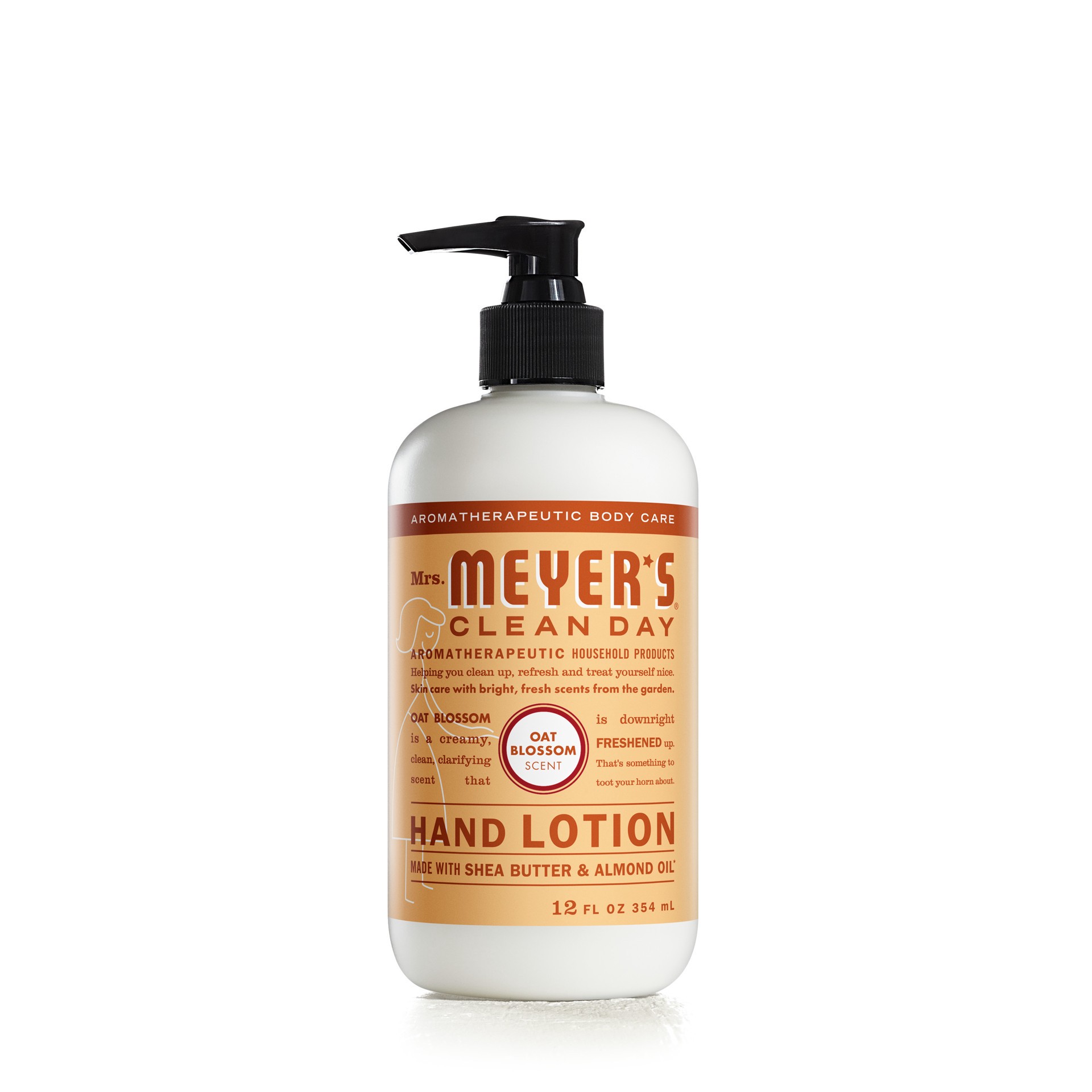 slide 1 of 3, Mrs. Meyer's Clean Day Hand Lotion, Oat Blossom Scent, 12 Ounce Bottle, 12 oz