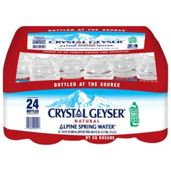 Crystal Geyser Natural Alpine Spring Water - 24 x 16.9 fl oz Bottles