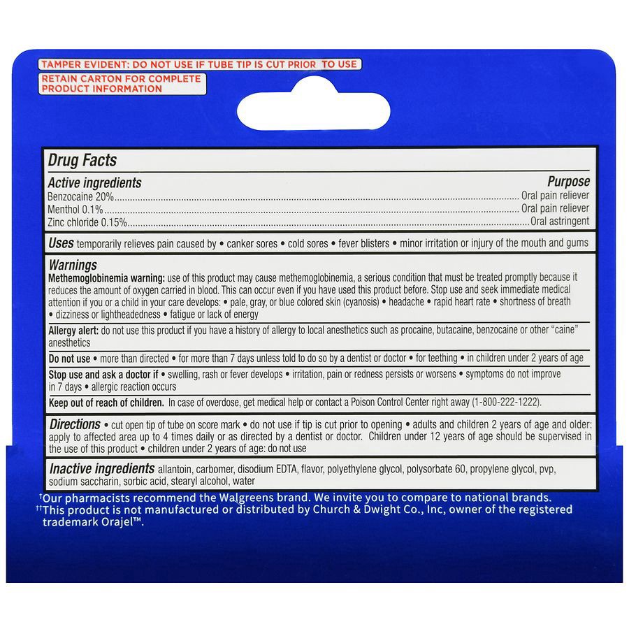 slide 5 of 5, Walgreens Instant Mouth Sore Gel, 0.42 oz