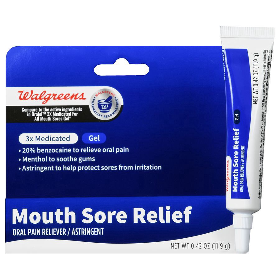 slide 1 of 5, Walgreens Instant Mouth Sore Gel, 0.42 oz