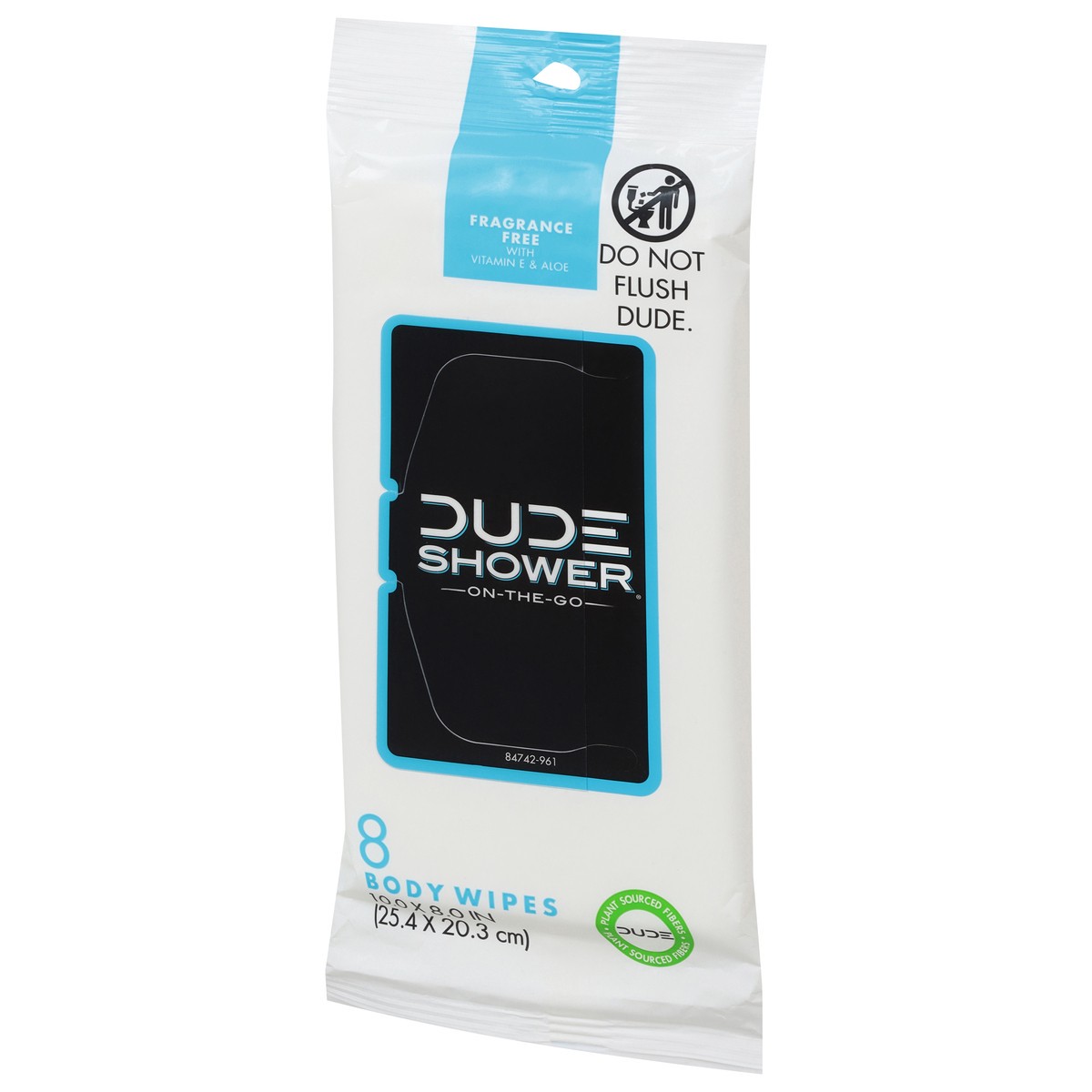 slide 10 of 10, Dude Shower Body Wipes 8 Each, 8 ct
