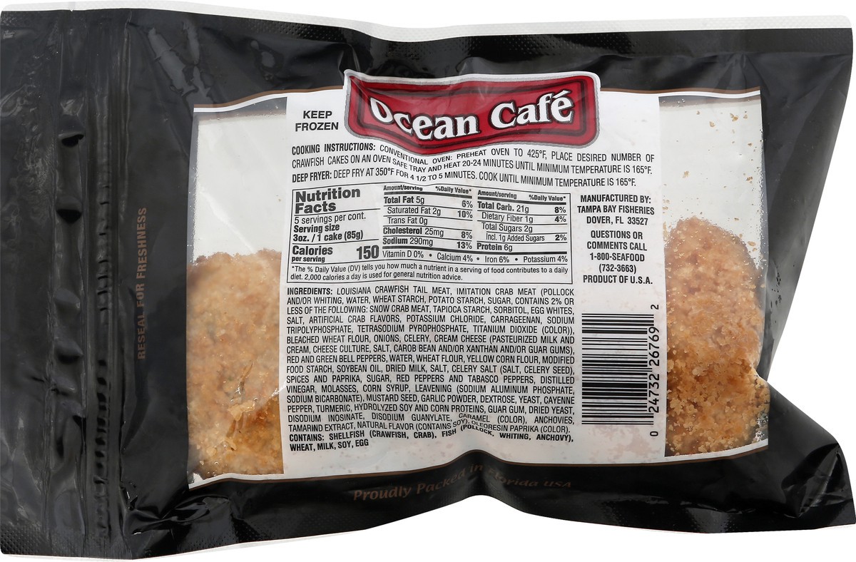 slide 10 of 10, Ocean Cafe Crawfish Cakes 5 ea, 5 ct