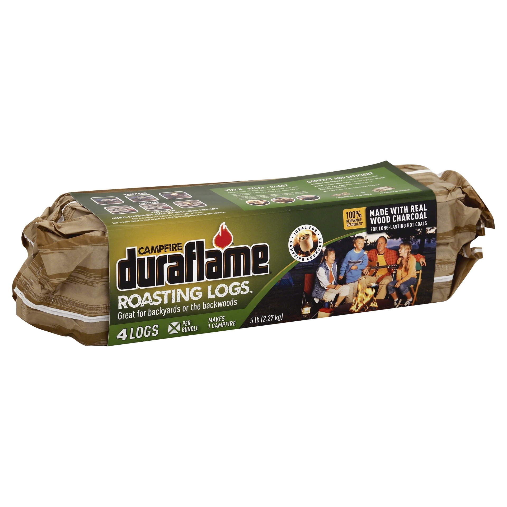 slide 1 of 4, Duraflame Campfire Roasting Logs, 5 lb