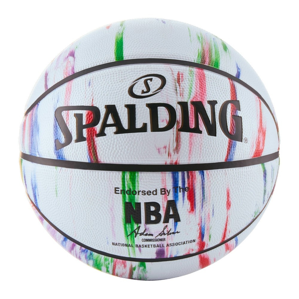 slide 3 of 3, Spalding NBA Marble Series Basketball, 1 ct