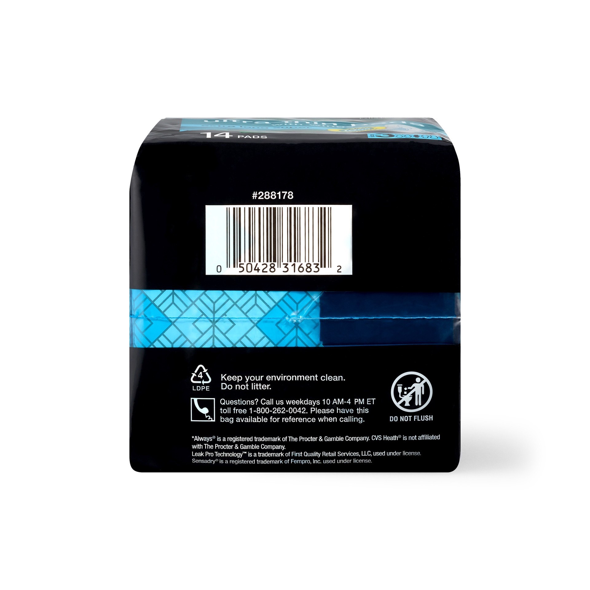 slide 6 of 7, Cvs Ultra Thin Pads With Wings, Extra Long Super, 14 Ct, 14 ct