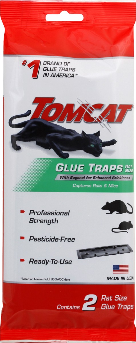 slide 1 of 9, Tomcat Rat Size Glue Traps 2 ea, 2 ct