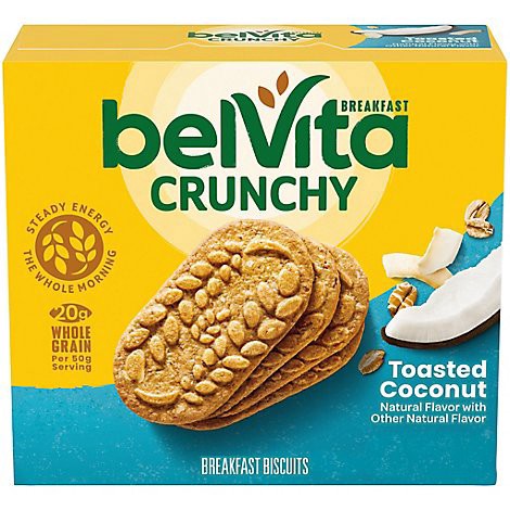 slide 1 of 1, Belvita Breakfast Biscuits Toasted Coconut - 5-1.76 Oz, 8.8 oz