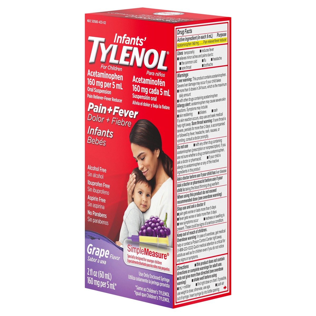 slide 4 of 7, Infants' Tylenol Pain Reliever and Fever Reducer Liquid Drops - Acetaminophen - Grape - 2 fl oz, 2 fl oz