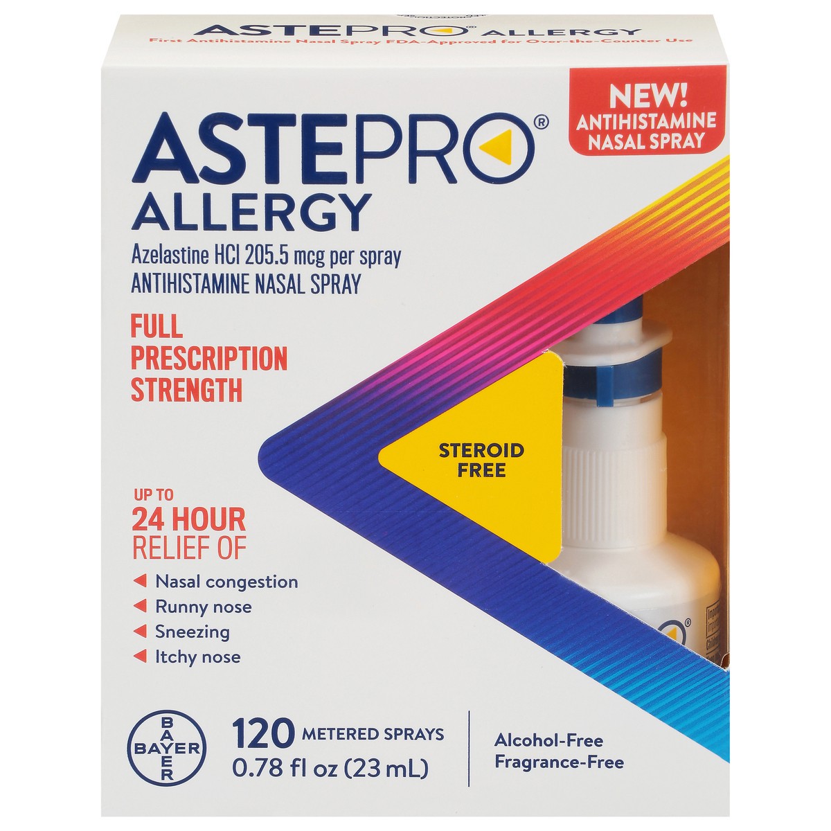 slide 1 of 13, Astepro Allergy Full Prescription Strength Antihistamine Nasal Spray 0.78 fl oz, 0.78 fl oz