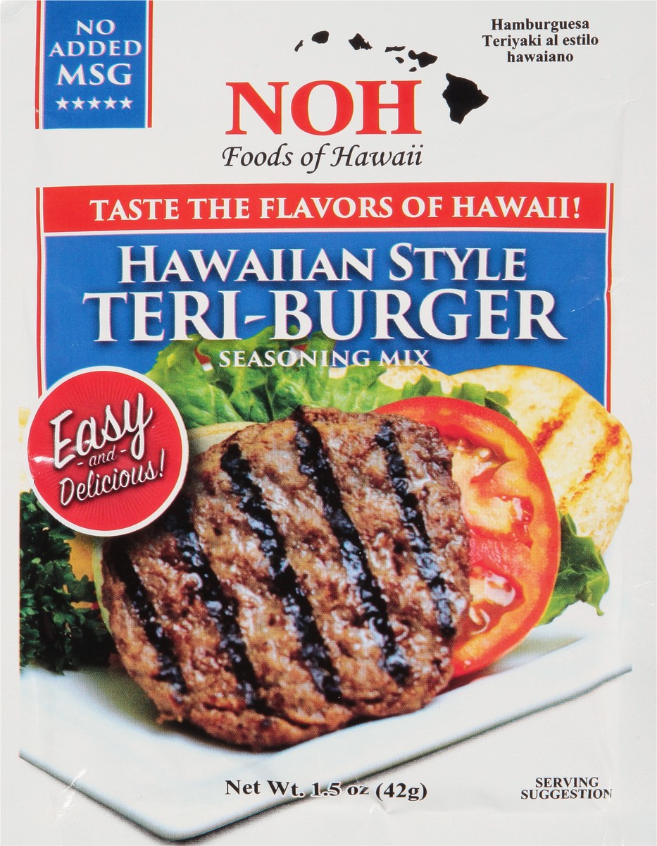 slide 6 of 9, NOH Hawaiian Style Teri-Burger Seasoning Mix 1.5 oz, 