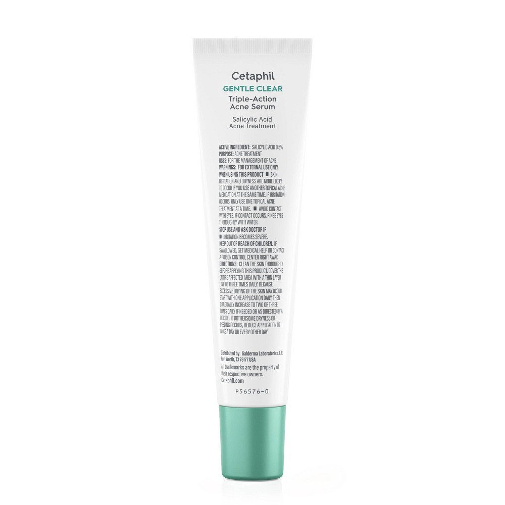 slide 6 of 9, Cetaphil Gentle Clear Triple-Action Acne Serum, 1 oz