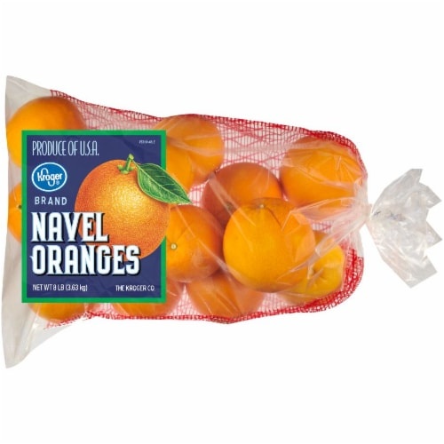 slide 1 of 1, Kroger Navel Oranges, 8 lb