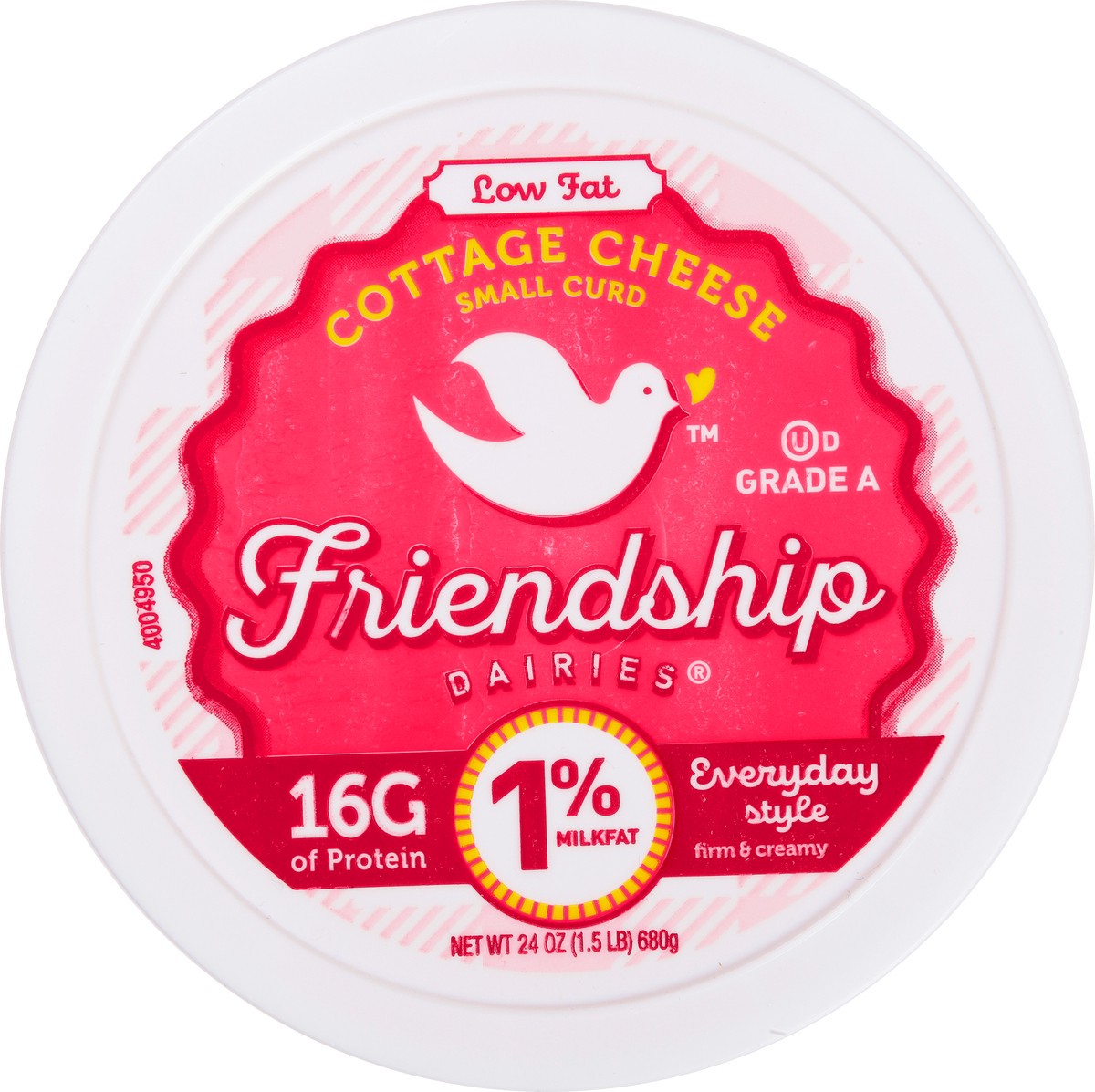 slide 9 of 12, Friendship Dairies Low Fat 1% Milkfat Everyday Style Small Curd Cottage Cheese 24 oz, 24 oz