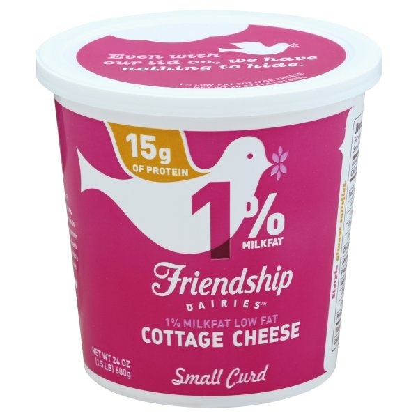 slide 1 of 1, Friendship Dairies Small Curd Cottage Cheese, 24 oz