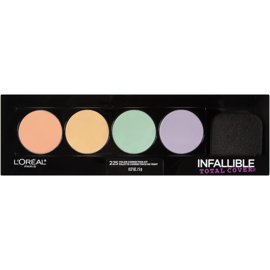 slide 1 of 6, L'Oréal Infallible Concealer 225 Color Correcting Palette, 17 fl oz