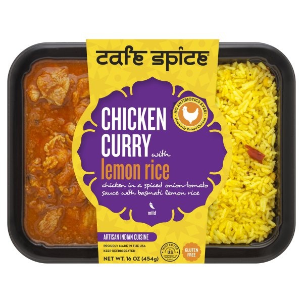 slide 1 of 1, Café Spice Chicken Curry with Lemon Rice, 16 oz