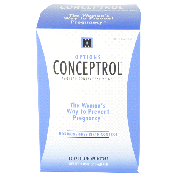 slide 1 of 1, Conceptrol Contraceptive Gel, 10 ct