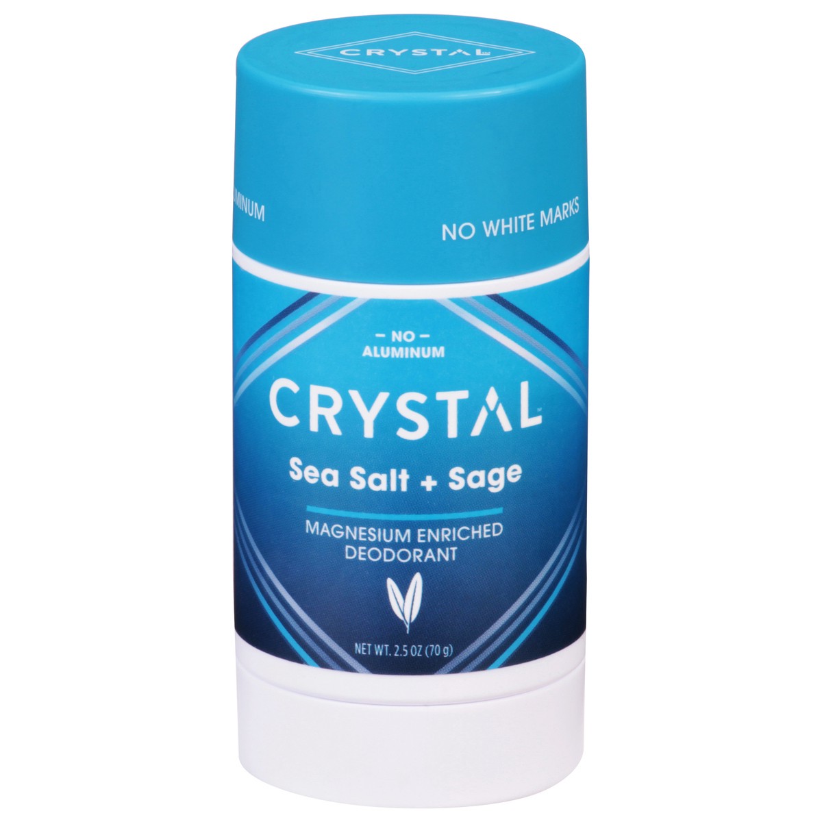 slide 1 of 1, Crystal Mineral Sea Salt + Sage Magnesium-Enriched Deodorant, 1 ct