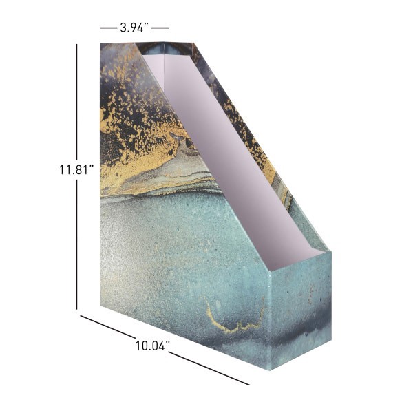 slide 9 of 9, Realspace® 4-Piece Desk Accessory Set, Blue/Gold Marble, 4 pc