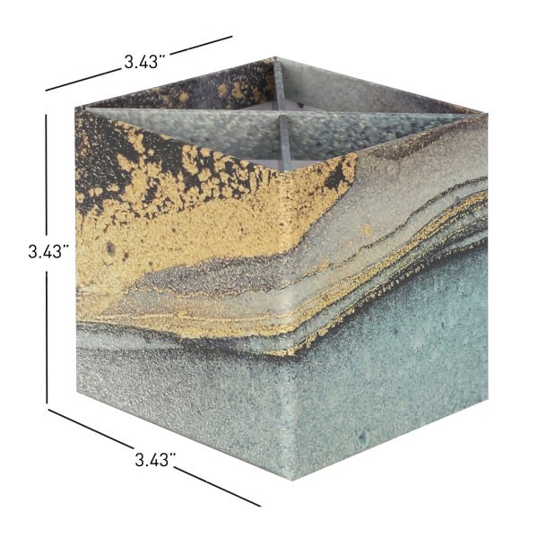 slide 3 of 9, Realspace® 4-Piece Desk Accessory Set, Blue/Gold Marble, 4 pc