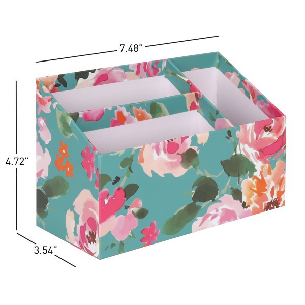 slide 7 of 9, Realspace® 4-Piece Desk Accessory Set, Floral, 4 pc