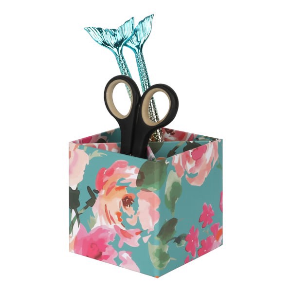 slide 6 of 9, Realspace® 4-Piece Desk Accessory Set, Floral, 4 pc