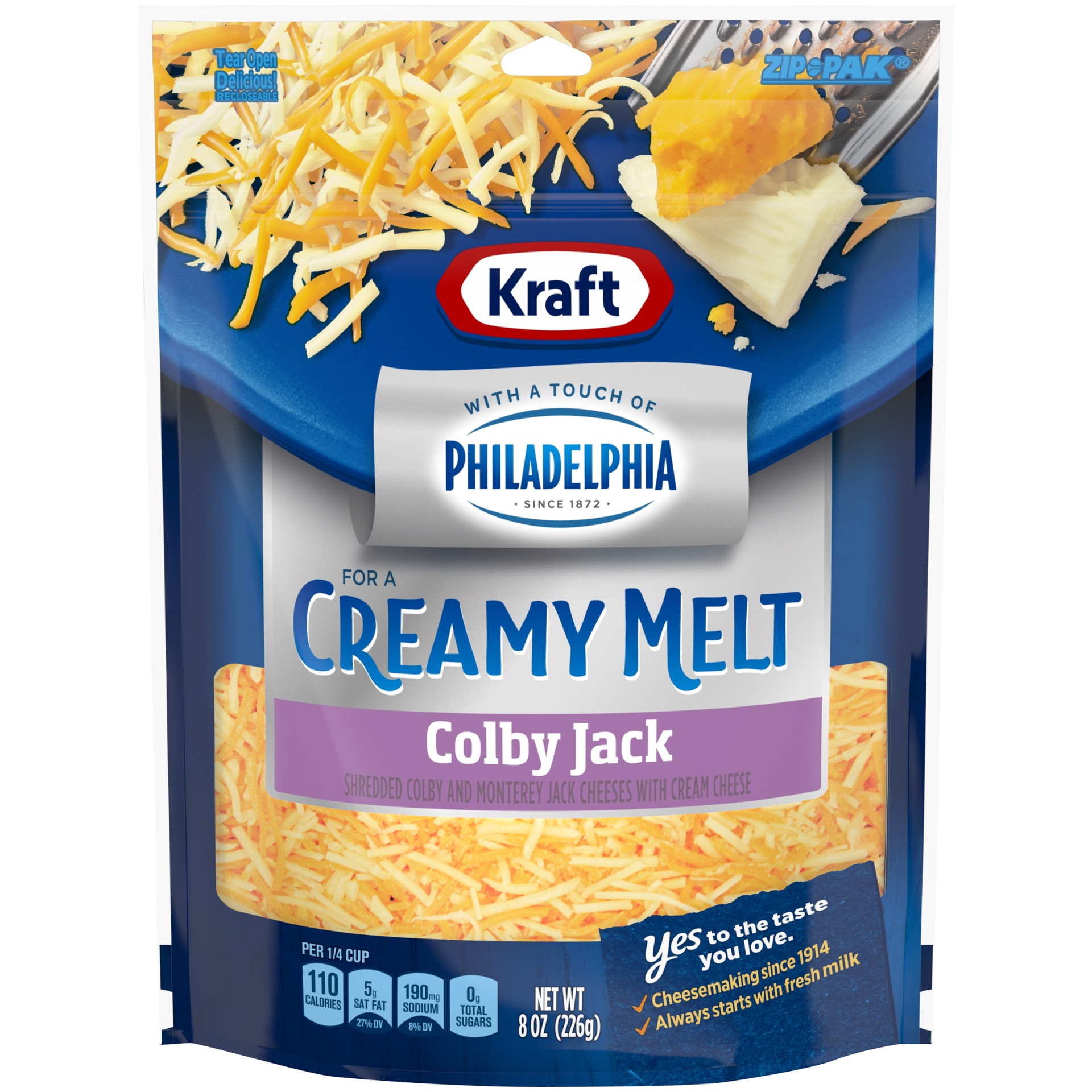 Kraft Colby Jack Shredded Cheese with a Touch of Philadelphia for a