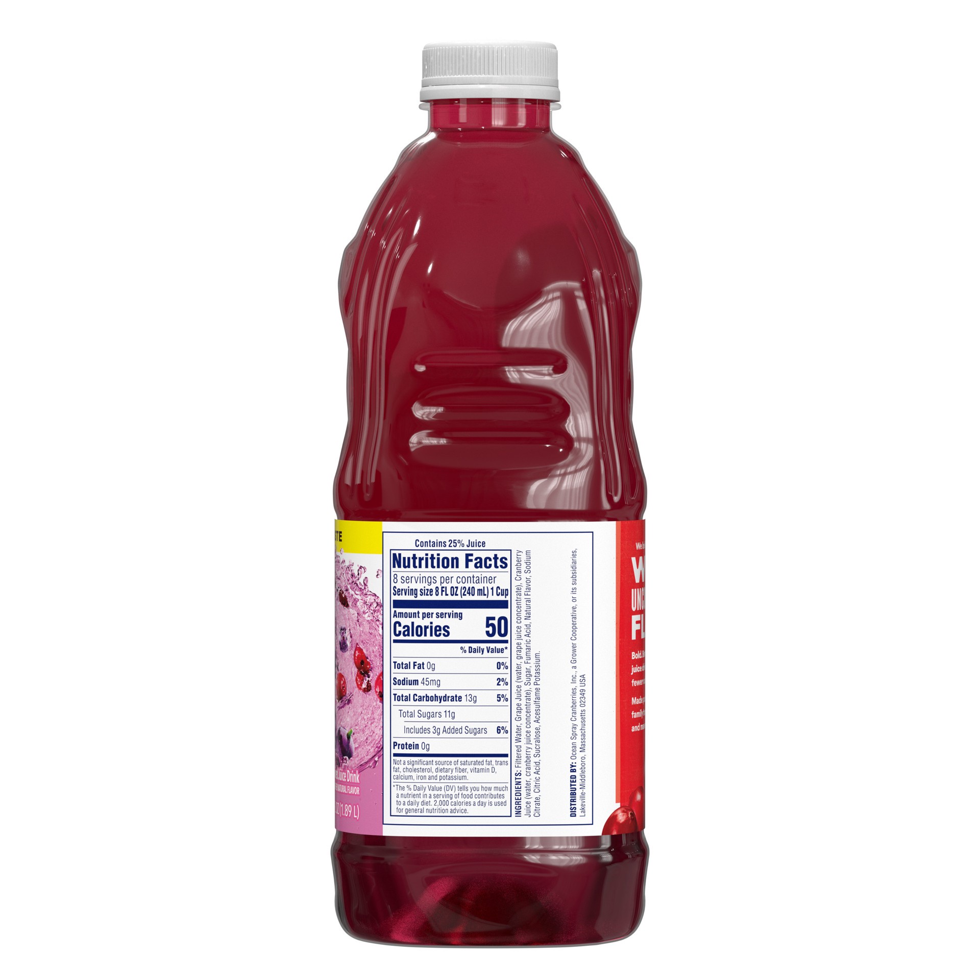 slide 2 of 6, Ocean Spray Light‡ 50 Cran-Grape ™ Cranberry and Grape Juice Drink, 64 fl oz