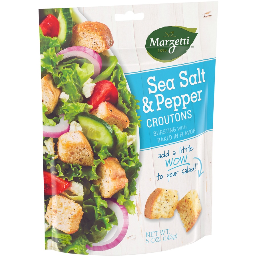 slide 2 of 8, Marzetti Sea Salt & Pepper Croutons, 5 oz