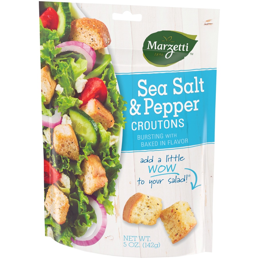 slide 3 of 8, Marzetti Sea Salt & Pepper Croutons, 5 oz