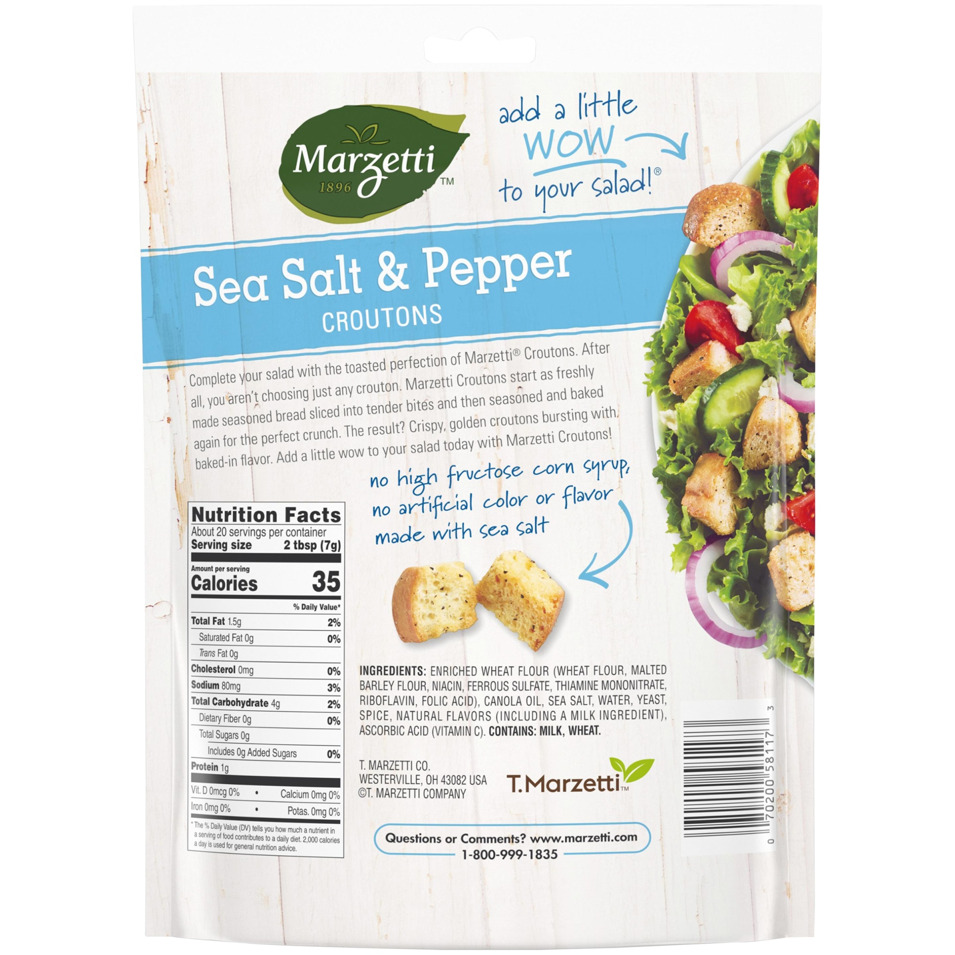 slide 6 of 8, Marzetti Sea Salt & Pepper Croutons, 5 oz