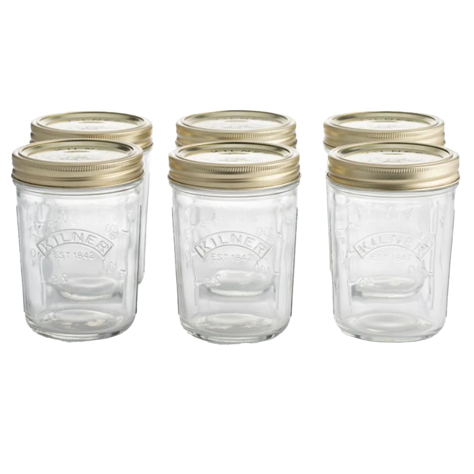 slide 1 of 1, Kilner Wide Mouth Jar Tray Of 6, 1 ct