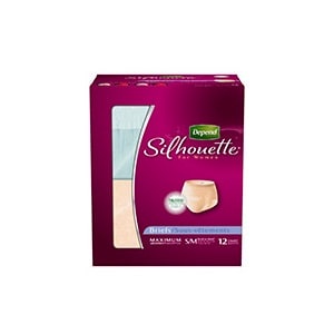 slide 1 of 1, Depend For Women Silhouette Maximum Absorbency Briefs S/M (4 Pk Of 12 Ea/Total 48), 4 ct