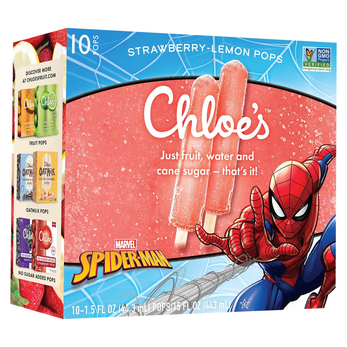 slide 4 of 8, Chloe's Strawberry-Lemon Spider-Man Pops, 10 ct