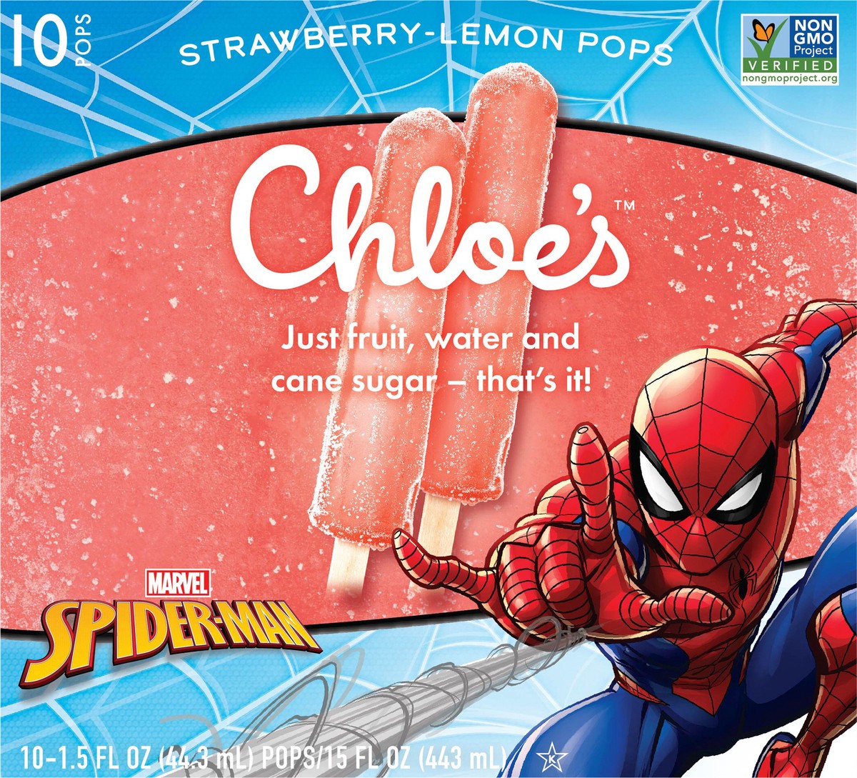 slide 7 of 8, Chloe's Strawberry-Lemon Spider-Man Pops, 10 ct