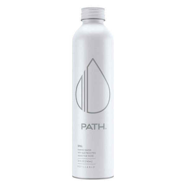 slide 1 of 1, PATH Water Purified Still, Aluminum, Refillable Bottled Water, 25 oz