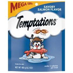 Whiskas Temptations Savoury Salmon Cat Snacks & Treats 6.3 oz. Pouch