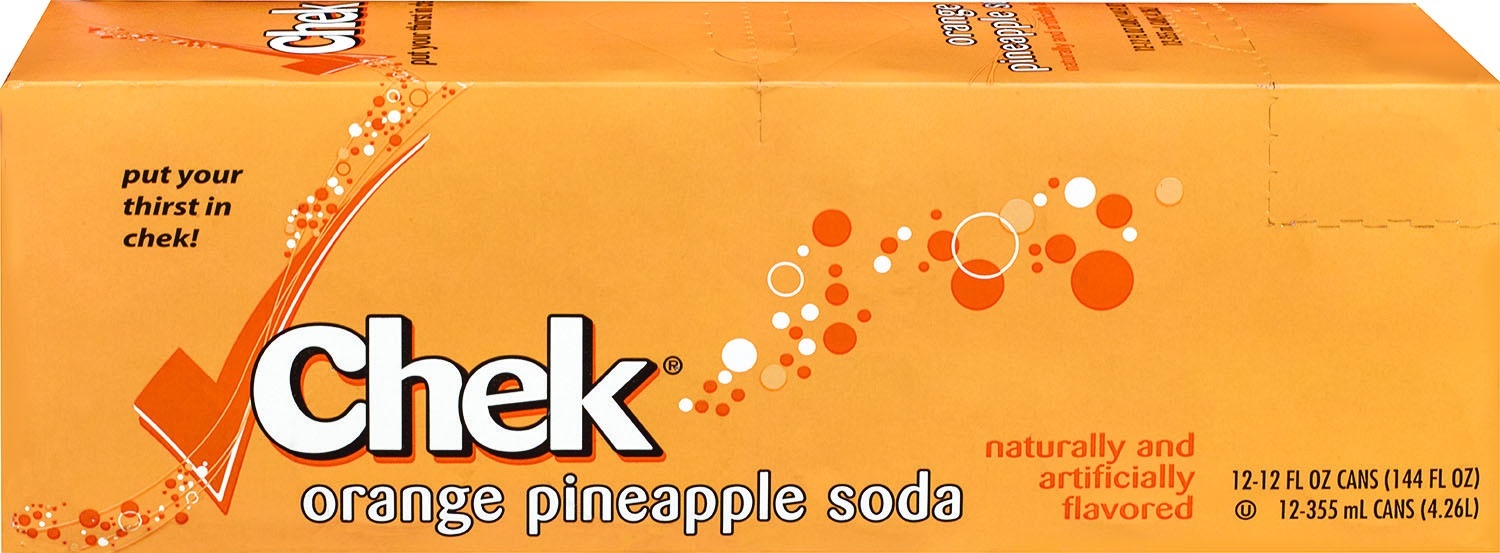 slide 1 of 1, Chek Orange Pineapple - 12 ct; 12 fl oz, 12 ct; 12 fl oz