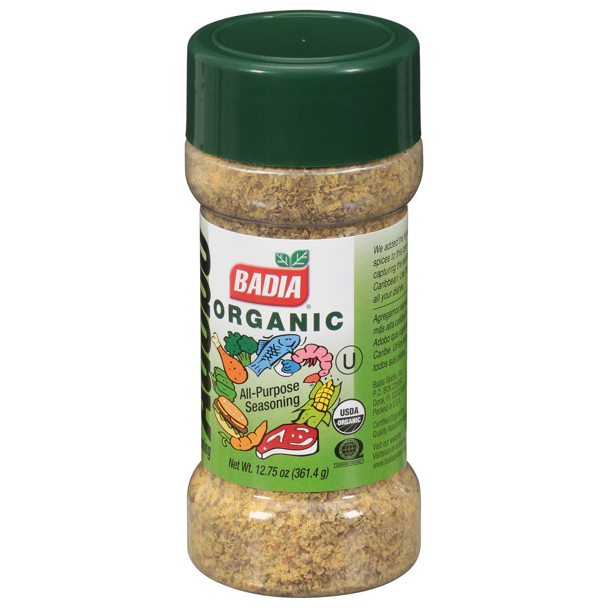 slide 3 of 9, Badia Adobo Con Sazon Organic (All-Purpose Seasoning) Jar, 12.75 oz