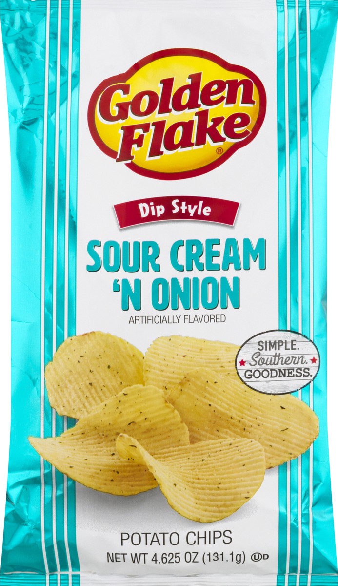 slide 9 of 10, Golden Flake Sour Cream And Onion, 14.63 oz