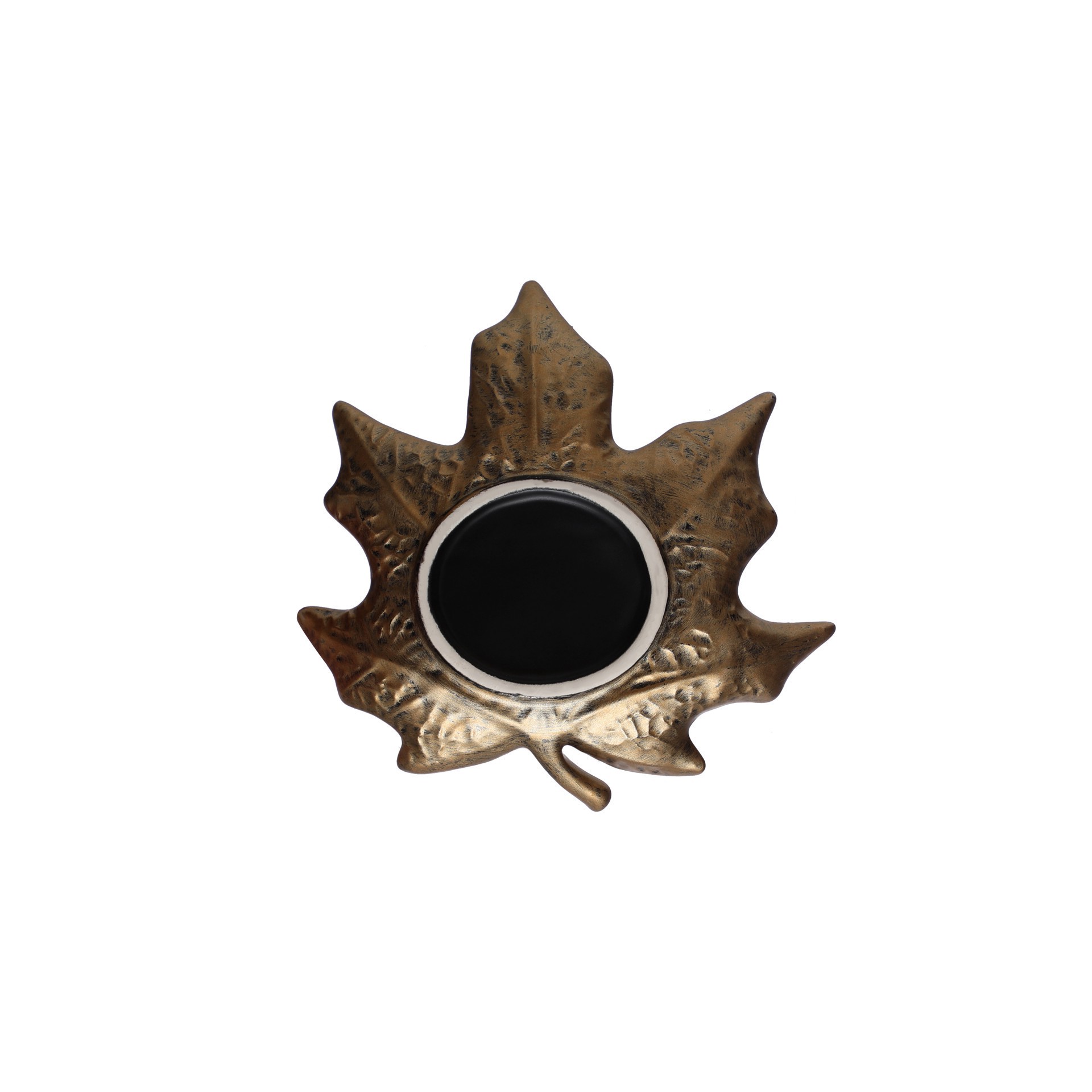 slide 2 of 3, 7.5" Gold Maple Leaf Trinket Tray By Ashland, 7.5 in