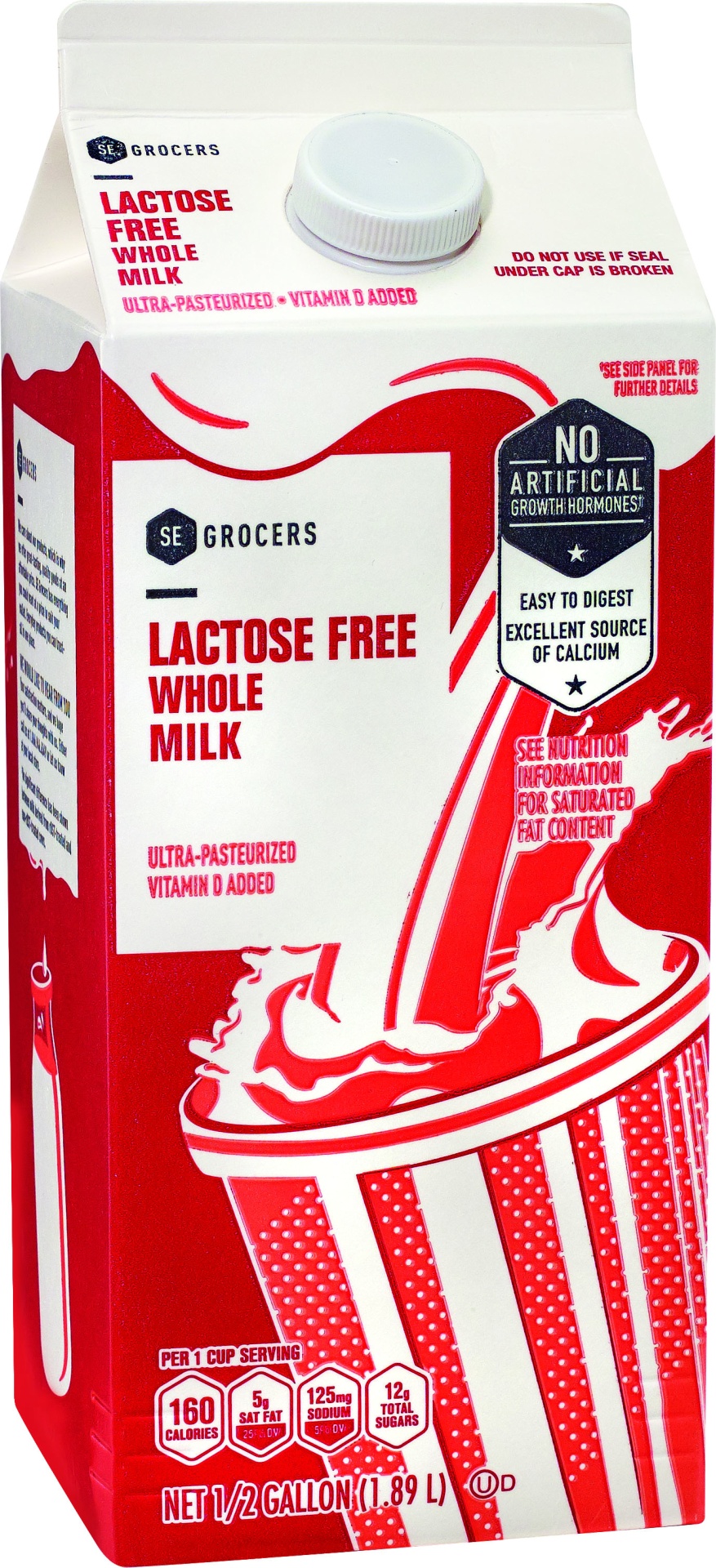 slide 1 of 1, SE Grocers Lact Free Whole Milk, 64 oz