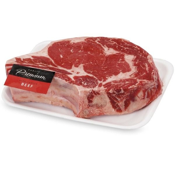 slide 1 of 1, Publix Beef Ribeye Steak, Bone-In, USDA Choice, per lb