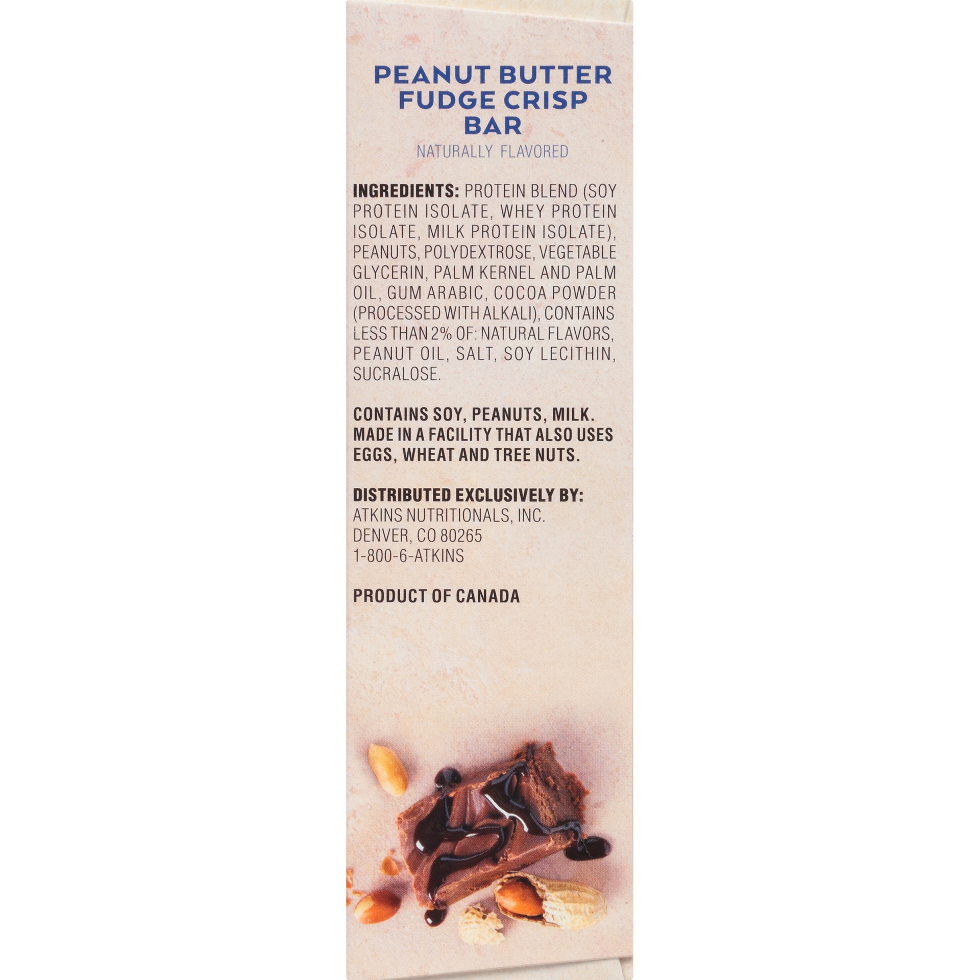 slide 5 of 8, Atkins Peanut Butter Fudge Crisp Snack Bar, 5 ct; 1.23 oz