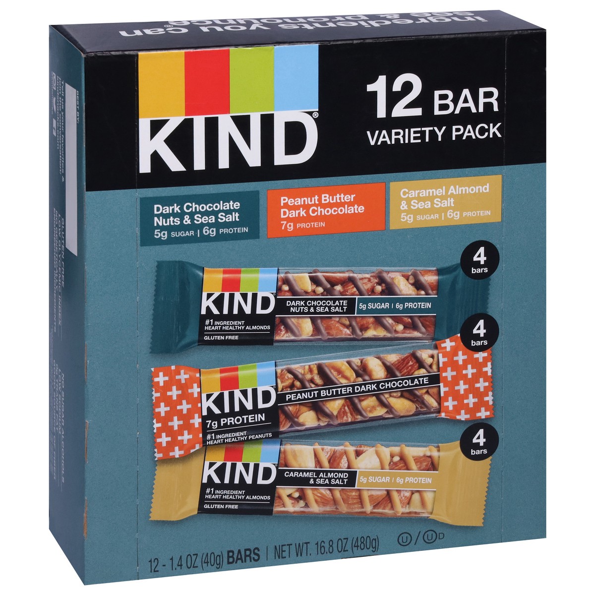 slide 5 of 9, KIND Assorted Bar Variety Pack 12 - 1.4 oz Bars, 12 ct